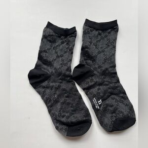 Yohji Yamamoto Black Textured Socks